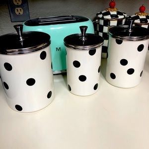 Kate Spade Deco Dot Canister Set of 3